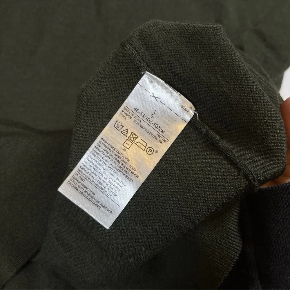 Banana Republic Men’s Wool Knit Sweater Layering Piece Preppy Minimalist Size‎ L